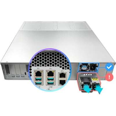 Asustor Rackmount 12-Bay NAS Intel Xeon 4C CPU 8GB DDR4 2 M.2 Slots