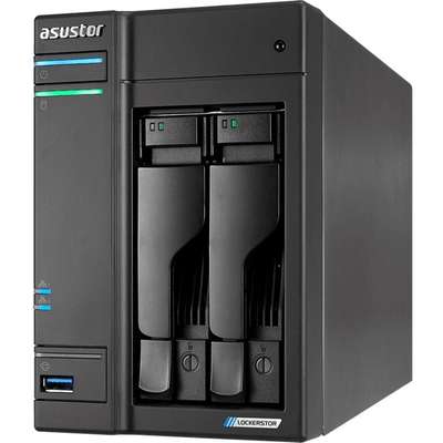 Asustor Lockerstor 2-Bay NAS Intel 4C CPU 4GB DDR4 2 M.2 Slots