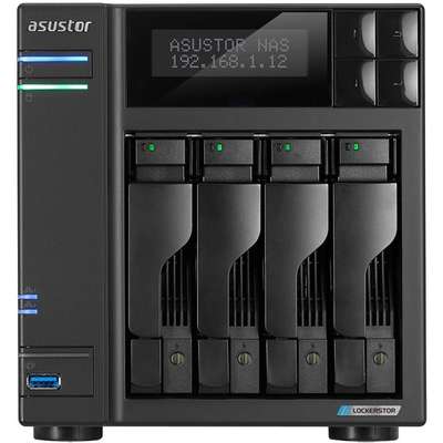 Asustor Lockerstor 4-Bay NAS Intel 4C CPU 4GB DDR4 2 M.2 Slots