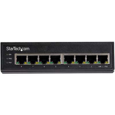 StarTech.com Industrial 8 Port Gigabit PoE+ Switch 30W Power Over Ethernet