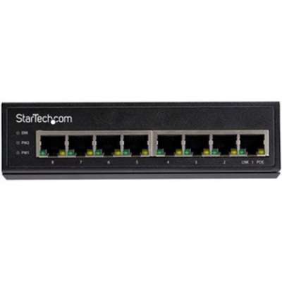 StarTech.com Industrial 8 Port Gigabit PoE+ Switch 30W Power Over Ethernet