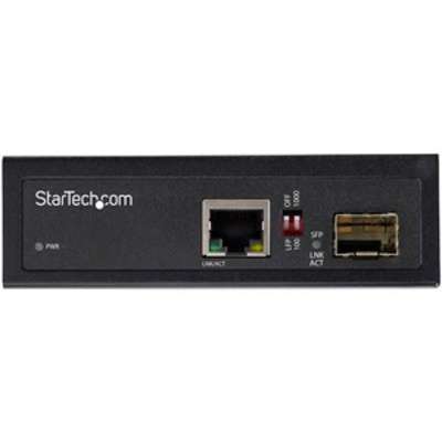 StarTech.com Industrial Fiber to Ethernet Media Converter 1GBPS SFP to RJ45