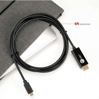 SIIG Inc. SIIG Cable CB-TC0J11-S1 USB-C to HDMI 2.0 with HDR Cable 2M Opp Bag
