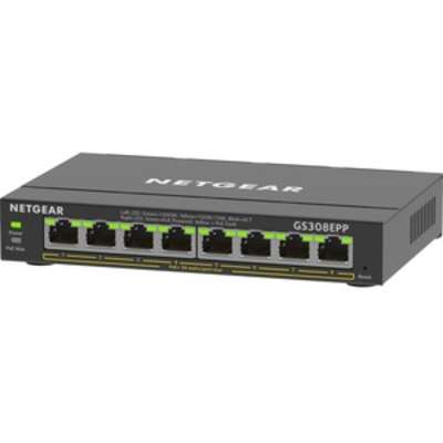 NETGEAR 8 Port Geth High-Power PoE+ Smart Managed + Switch