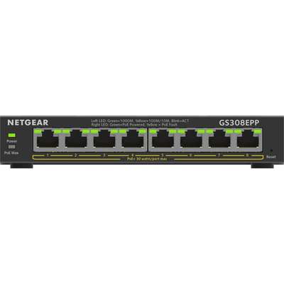 NETGEAR 8 Port Geth High-Power PoE+ Smart Managed + Switch
