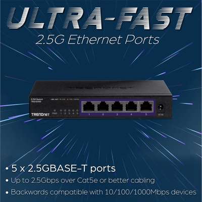 TRENDnet 5-Port Unmanaged 2.5G Switch