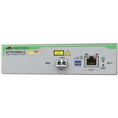 Allied Telesis TAA 10/100/1000T-1000SX/LC PoE+ Media&Rate Converter Universal PSU