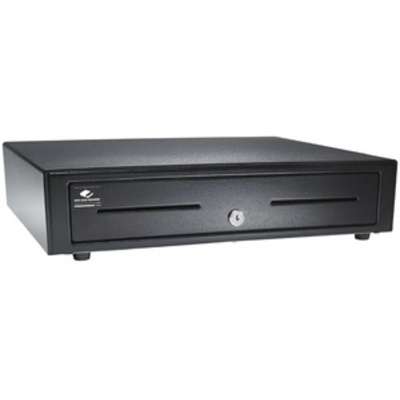 APG Cash Drawer Vasario Cashdrwr 1616 Black 24V 4 Bill 8 Coin Till CD-101A Cable Incl