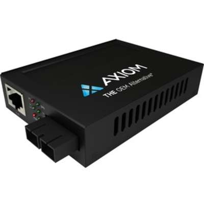 Axiom Upgrades 100MBS PoE RJ45 to 100Base-FX Converter SC