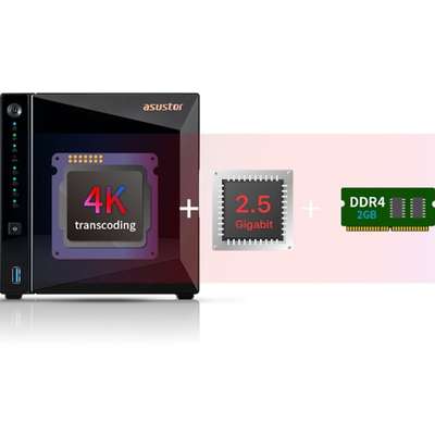 Asustor Drivestor Pro 4-Bay NAS Quad-Core 2GB Ram 2.5GBE USB3.2