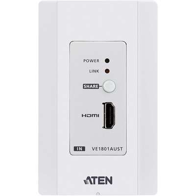 ATEN HDMI HDBaseT Lite Transmitter with PoE & Us Wall Plate