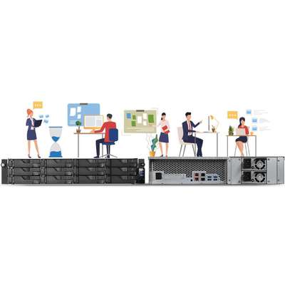 Asustor Lockerstor 12-Bay Rackmount NAS Quad-Core 8GB 2.5GBE USB 3.2 2PSU