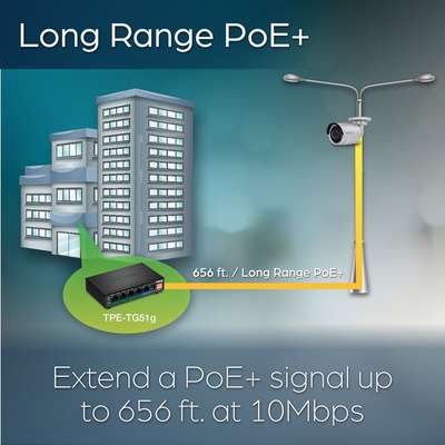 TRENDnet 5-Port Gigabit PoE+ Switch (60W)