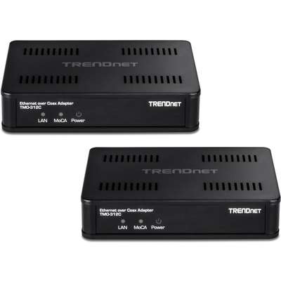 TRENDnet MoCA 2.5 Ethernet over Coax Adapter (2-Pack)