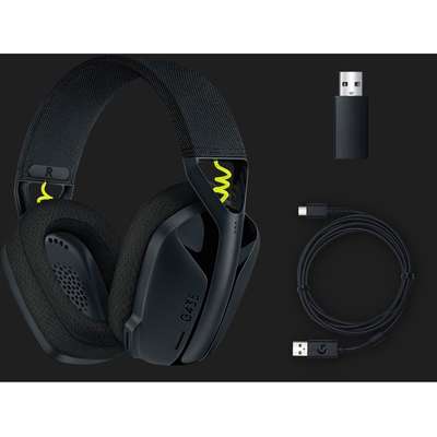 Logitech G435 Ultra-light Wireless Bluetooth Gaming Headset (Black and Neon Yellow)