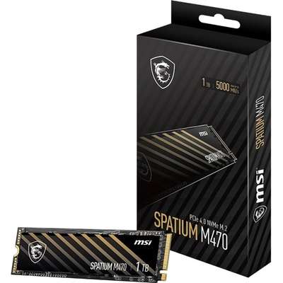 MSI Spatium M470 NVMe M.2 1TB PCIE GEN4 READ5000MB/S WRITE4400MB/S