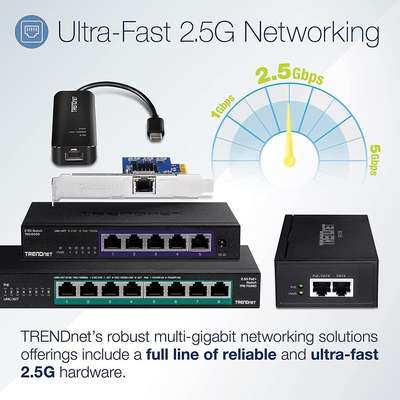 TRENDnet 8-Port Unmanaged 2.5G PoE+ Switch