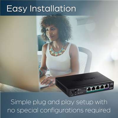 TRENDnet 5-Port Unmanaged 2.5G PoE+ Switch