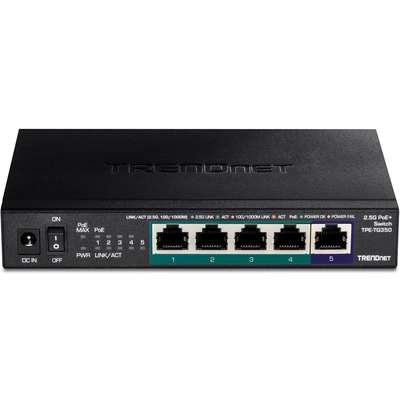 TRENDnet 5-Port Unmanaged 2.5G PoE+ Switch