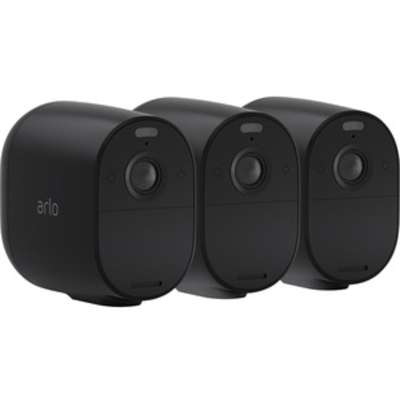 Arlo Essentials Outdoor 3CAM Kit Black Spotlight Wire Free Camera 1080P Video