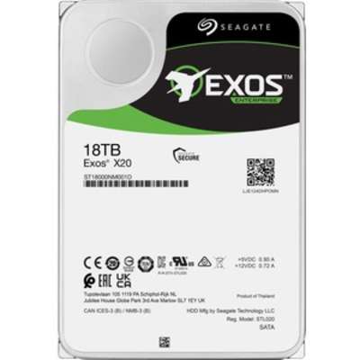 Seagate Exos X20 18TB 12Gb/s SAS SED (512e/4Kn) Hard Disk Drive