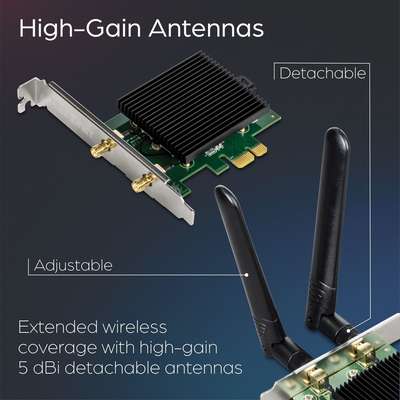 TRENDnet AX3000 Wireless Dual Band & Bluetooth 5.2 (Class 2) PCIe Adapter