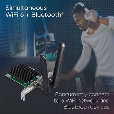 TRENDnet AX3000 Wireless Dual Band & Bluetooth 5.2 (Class 2) PCIe Adapter