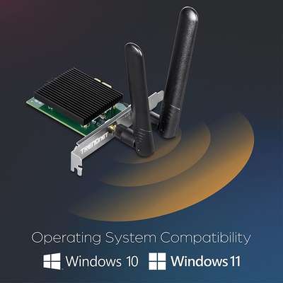 TRENDnet AX3000 Wireless Dual Band & Bluetooth 5.2 (Class 2) PCIe Adapter