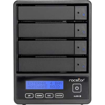 Rocstor Rocpro U35 RAID-72TB 4X18TB 72K USB 3.2 Gen 2 5 GBPS-RAID 0 5 JBOD