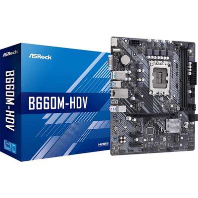 ASRock Inc Asrock MB B660M-HDV B660 LGA1700 MAX64GB DDR4 PCIE Micro ATX