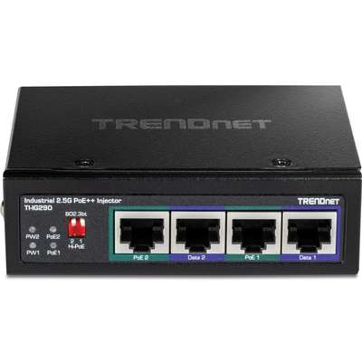 TRENDnet 95W 2-Port Industrial 2.5G PoE++ Injector