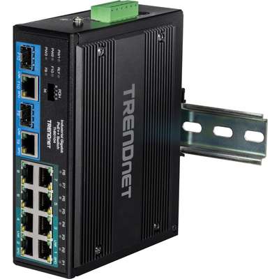 TRENDnet 10-Port Industrial Gigabit PoE++ DIN-Rail Switch