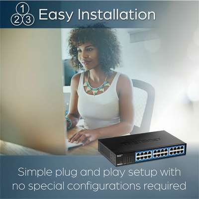 TRENDnet 24-Port Gigabit Desktop Switch with metal case