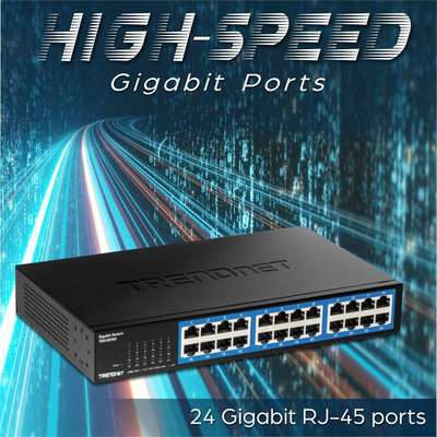 TRENDnet 24-Port Gigabit Desktop Switch with metal case