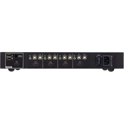 ATEN 4-Port USB HDMI Single Display PP4.0 Secure KVM with CAC Support