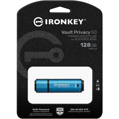 Kingston Technology 128GB Ironkey Vault Privacy 50 External SSD