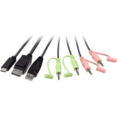 ATEN 2-Port USB-C Displayport Hybrid KVM Cable