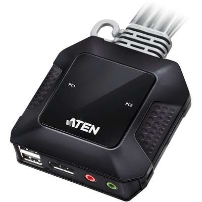 ATEN 2-Port USB-C Displayport Hybrid KVM Cable