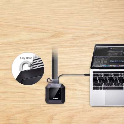 ATEN 2-Port USB-C Displayport Hybrid KVM Cable