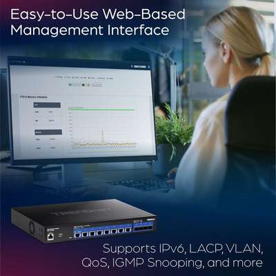 TRENDnet 12-Port 10G Web Smart Switch