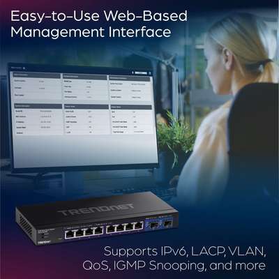 TRENDnet 10-Port Multi-Gig Web Smart Switch