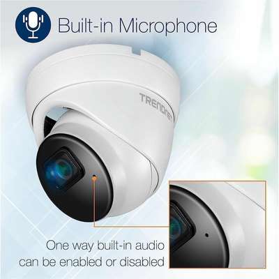 TRENDnet Indoor/Outdoor 5MP H.265 WDR PoE IR Fixed Turret Network Camera