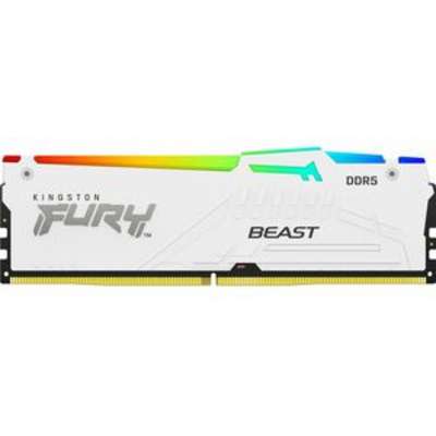Kingston Technology 32GB 6000MT/S DDR5 CL40 DIMM Fury Beast White RGB XMP