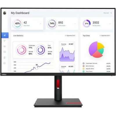 Lenovo 31.5 4K Monitor with USB Type-C;RJ45 for Stable Connection;Support MC60 and MS30FOR