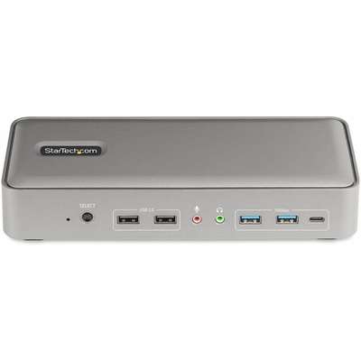 StarTech.com Dual-Laptop USB-C KVM Docking Station - KVM Switch Dock