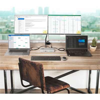 StarTech.com Dual-Laptop USB-C KVM Docking Station - KVM Switch Dock