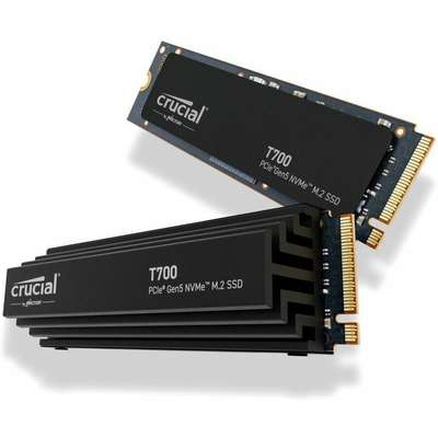 Micron Crucial T700 4TB PCIE GEN5 NVMe M.2 SSD with Heatsink