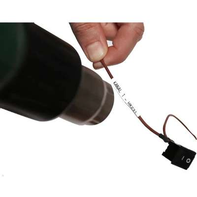 Brother 1.2 inch x 4.9FT 30.5MM X1.5M 3:1 Heat Shrink Tube Black On White Dia:
