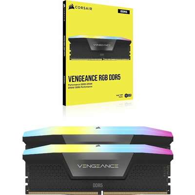 Corsair Vengeance RGB DDR5 32GB DDR5 Intel XMP Memory - Black