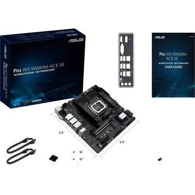 Asus MB Pro WS W680M-Ace SE W680 LGA1700 Max.192GB DDR5 Micro-ATX Brown Box